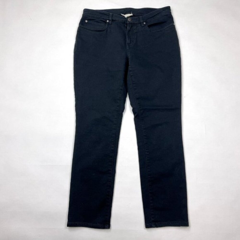Eileen Fisher Soft Organic Cotton Stretch Pants Pockets Zip Closure Women 8‎